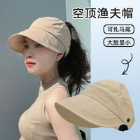Women's Sun Protection Visor Hat with Neck Flap, Breathable Quick-Dry UV Protection for Outdoor Sports