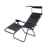Outdoor Folding Beach Chair with Sun Canopy