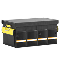 Car Trunk Organizer with Lid, Multi-functional Collapsible Storage Bin for Outdoor Camping and Vehicle Use