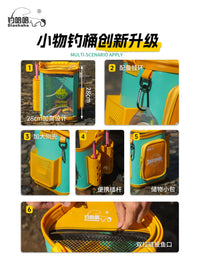 Portable Multifunctional Fishing Bucket with Rod Holders and Storage Bag for Outdoor Fishing