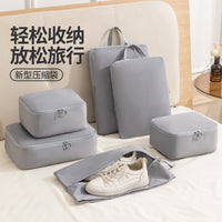 6-Piece Travel Compression Packing Cubes Set for Luggage, Waterproof Clothes Organizer Bags