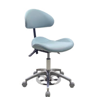 Ergonomic Saddle Stool with Backrest for Dental, Salon, Lab, and Office Use