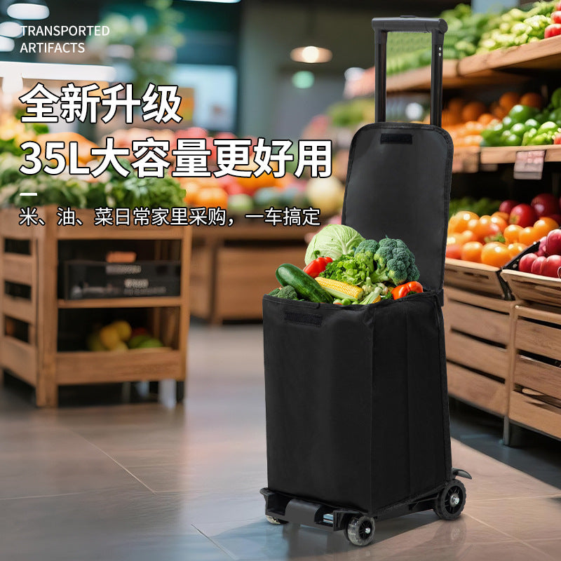 Portable Folding Shopping Cart with Wheels