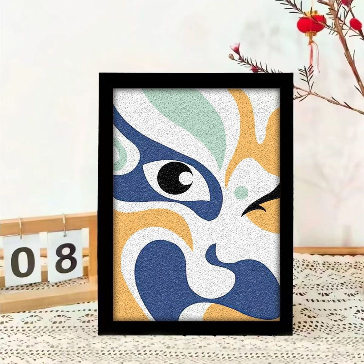 Intangible Cultural Heritage Pulp Painting DIY Kit - Peking Opera Mask Texture Art