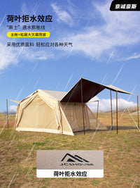 JcHouse Inflatable Ridge Tent with Awning for Family Camping & Outdoor Leisure