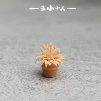 Miniature Orchid Sunflower Hyacinth Potted Plant Model for 1:64 Scale Dioramas