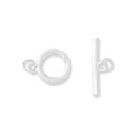 S925 Sterling Silver Brushed Matte Toggle Clasp for DIY Jewelry Making