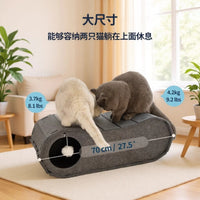 Felt Cat Tunnel Bed Scratch-Resistant Warm Hideaway for All Seasons