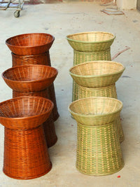Handwoven Bamboo Storage Basket for Fruit, Vegetables, and Dry Goods Display
