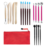 18-Piece Pottery & Clay Sculpting Tool Set with Silicone Pens for DIY Crafting