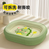 All-Season Washable Dog Bed with Cooling Mat for Small to Medium Dogs