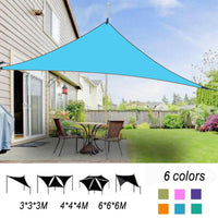 Outdoor Triangle Sun Shade Sail UV Protection Waterproof Canopy for Camping Beach