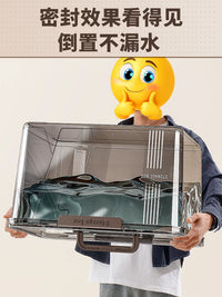 Clear Stackable Storage Bins with Handles for Home Organization