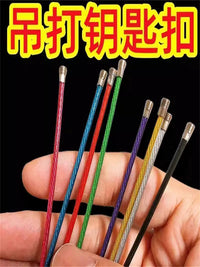 Colorful Candy Steel Wire Rope Keychain Ring for Home & Outdoor Organization