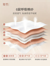 Yazan 6-Layer Cotton Gauze Crib Sheet for Kids - Breathable & Skin-Friendly