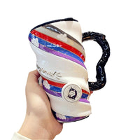 Cute Coconut Ceramic Mug with Lid, Straw, and Spoon - Large Capacity Coffee Cup