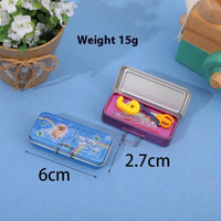 Dollhouse Miniature Pencil Case Model Play Toy