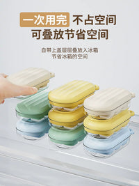 Mini Silicone Ice Cube Tray with Lid - Press-Type Ice Maker for Baby Food and Drinks - Food Grade