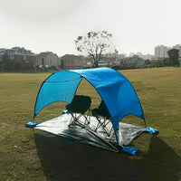 Outdoor Beach Camping Fishing Tent with Integrated Ground Mat and Sunshade