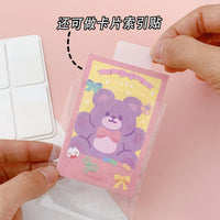 INS Style Transparent Index Tabs Self-Adhesive Bookmark Sticky Notes for Cards and Books, Writable Memo Stickers