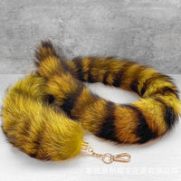 Fox Tail Keychain Cosplay Prop Bag Charm Dance Performance Accessory