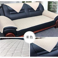 Waterproof Faux Leather Sofa Cushion Cover for Office and Home, All-Season Protection