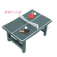 Miniature Table Tennis Set Cake Topper Dollhouse Toy