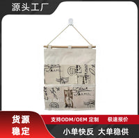 Fabric Wall Mount Storage Bag Canvas Hanging Organizer for Dorm Room Doors and Walls