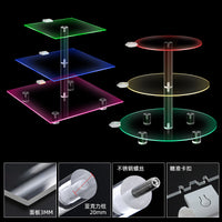 Acrylic Cake Stand with Optional LED Lights for Weddings, Birthdays, and Dessert Displays