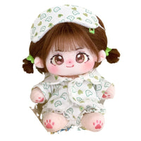 Cotton Doll Pajama Dress Set for 20cm Dolls