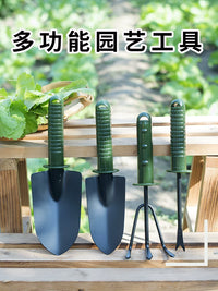 Gardening Hand Tool Set: Trowel, Rake, Hoe, and Claw Gloves for Planting, Potting, and Weeding