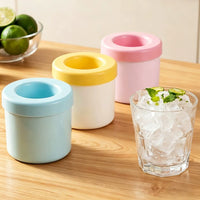 Silicone Ice Cube Tray with Storage Container, Easy Release Ice Maker Mold for Home Bar and Kitchen