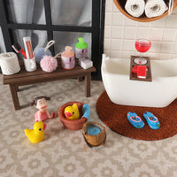 Dollhouse Miniature Bathroom Furniture and Accessories Set