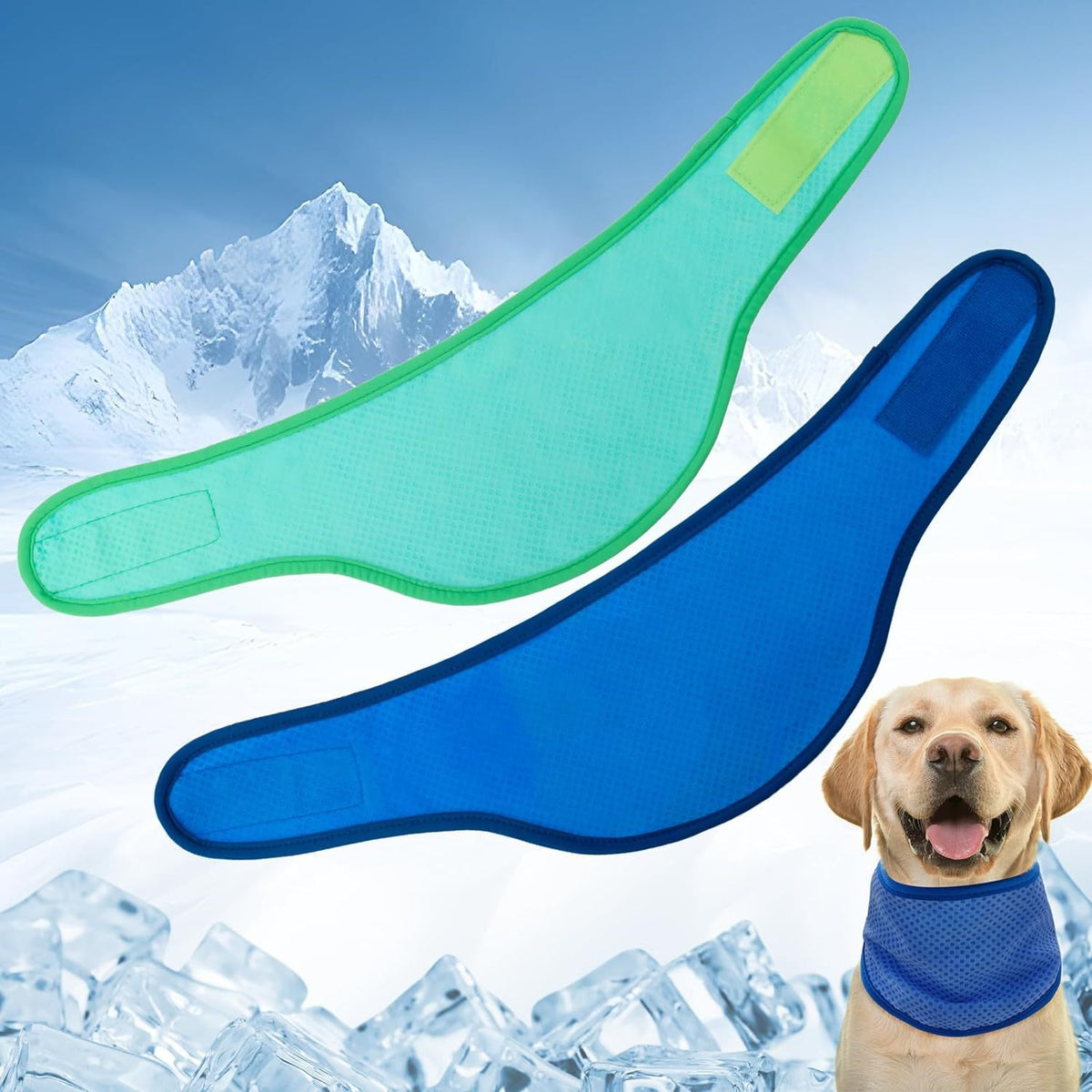 Cooling Scarf for Summer Heat Relief, Adjustable Ice-Feel Neck Wrap to Prevent Heatstroke