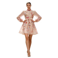 2026 New Resort Style Floral Beaded Short Dress Two-Piece Set
