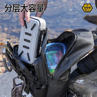 Fishing Tackle Sling Bag, Multi-Function Waist and Shoulder Bag with Rod Storage