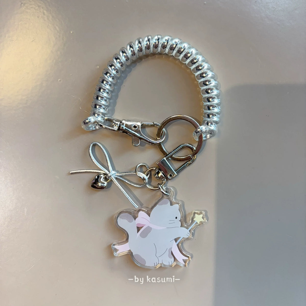 Fairy Kitten Heart Keychain for Car Keys, Bags, and Gifts