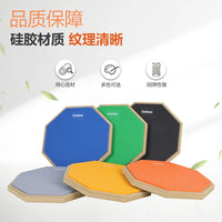 8-inch Silicone Drum Practice Pad Set with Stand - Quiet Training Pad for Beginners with Metronome