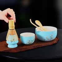 Japanese Ceramic Matcha Tea Set Gift Box with Whisk and Bowl