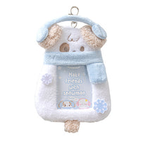 Rosyposy Plush Snowman Idol Photocard Holder with Keychain for Bags