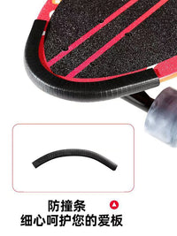Surfskate Skateboard for Beginners, Adults, Teens, and Kids - Flashing Wheels