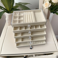5-Layer PET Transparent Drawer Jewelry Organizer for Earrings Necklaces Rings