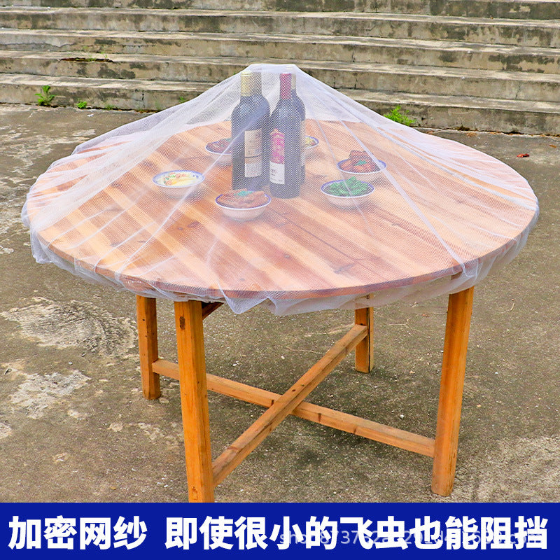 Round Table Food Cover Net Tent for Outdoor Dining, Anti-Insect Dustproof Breathable Mesh Screen