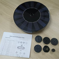 Solar-Powered Floating Fountain Pump with LED Light for Outdoor Ponds and Gardens