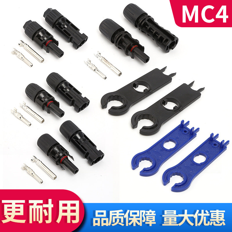 MC4 Solar Panel Connector Kit with Wrench, 1000V/1500V IP68 Waterproof