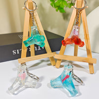 Simulation Tetrapod Keychain Resin Creative Engineering Stone Block Taiwan Souvenir Bag Charm