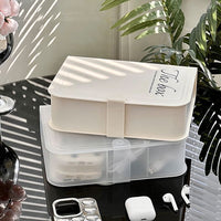 Cable Management Box with Lid for Phone Charger Power Cords Desktop Organizer