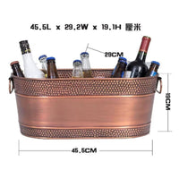 European Style Stainless Steel Champagne Bucket Large Capacity Bar Wine Beer Ice Bucket