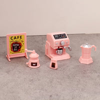 Miniature Simulation Coffee Machine Toy Set for Kids' Pretend Play and Stress Relief Decor