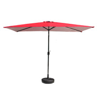 Rectangular Outdoor Patio Umbrella Sunshade with Crank Lift, UV Protection, Water-Resistant